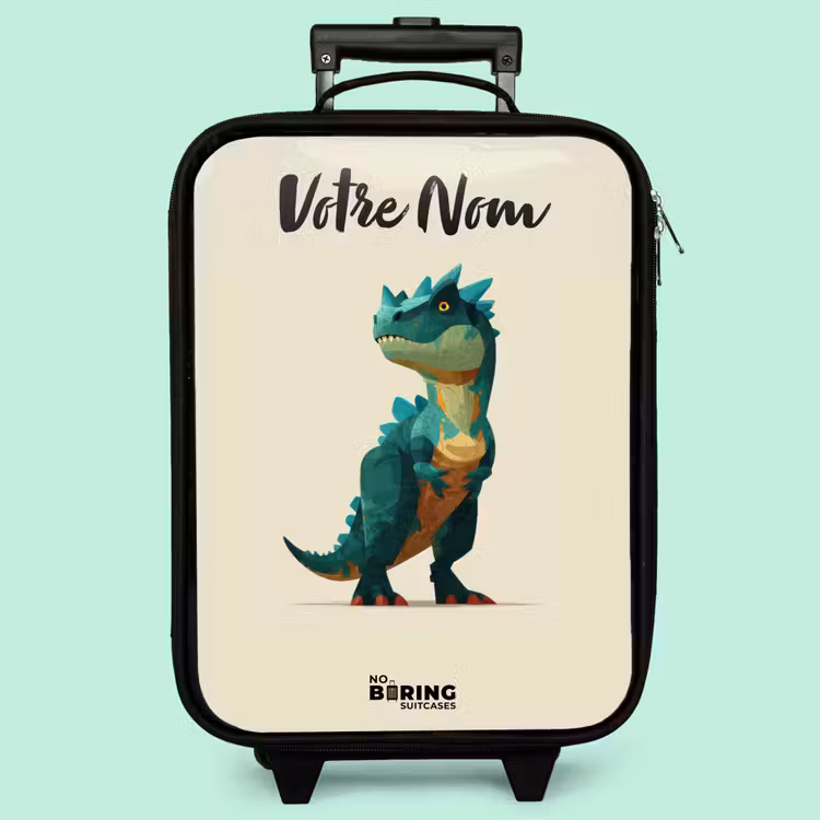 Valise enfant avec nom - Dino - Animal - Vert — 3