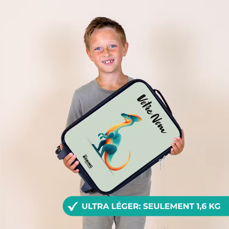 Valise enfant avec nom - Dino - Bleu - Animal — 2
