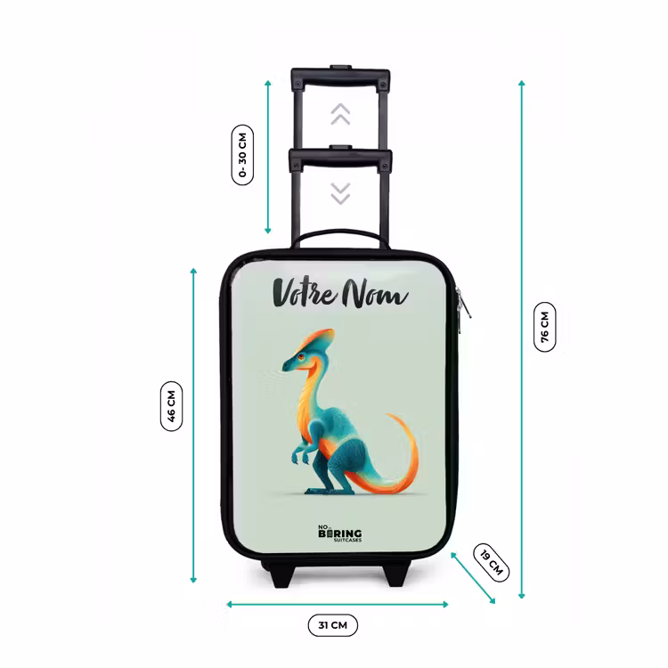 Valise enfant avec nom - Dino - Bleu - Animal — 7
