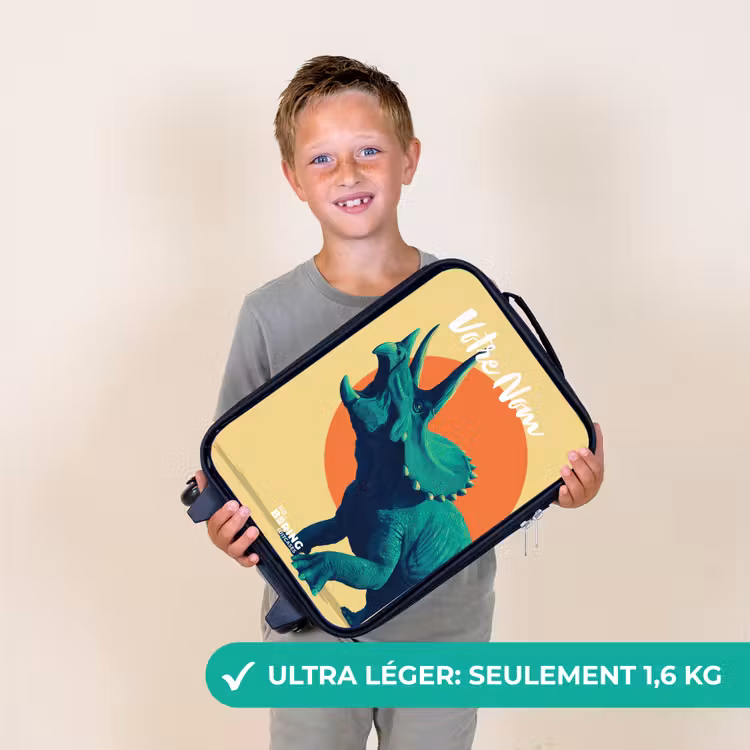 Valise enfant avec nom - Dino - Triceratops - Animal — 2
