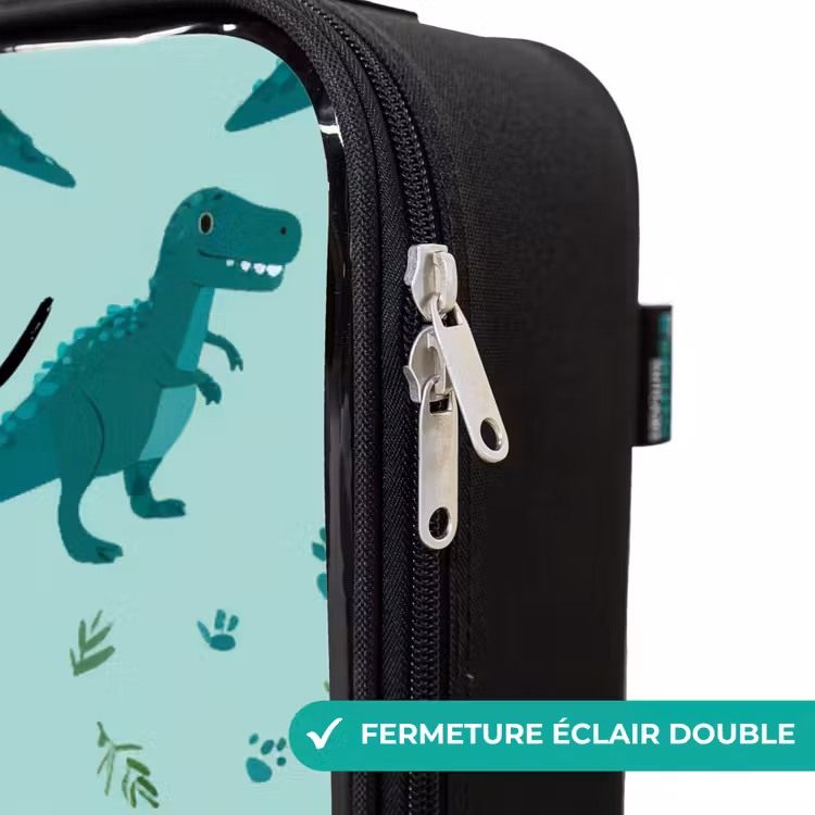 Valise enfant avec nom - Dinos - Motif - Vert — 6