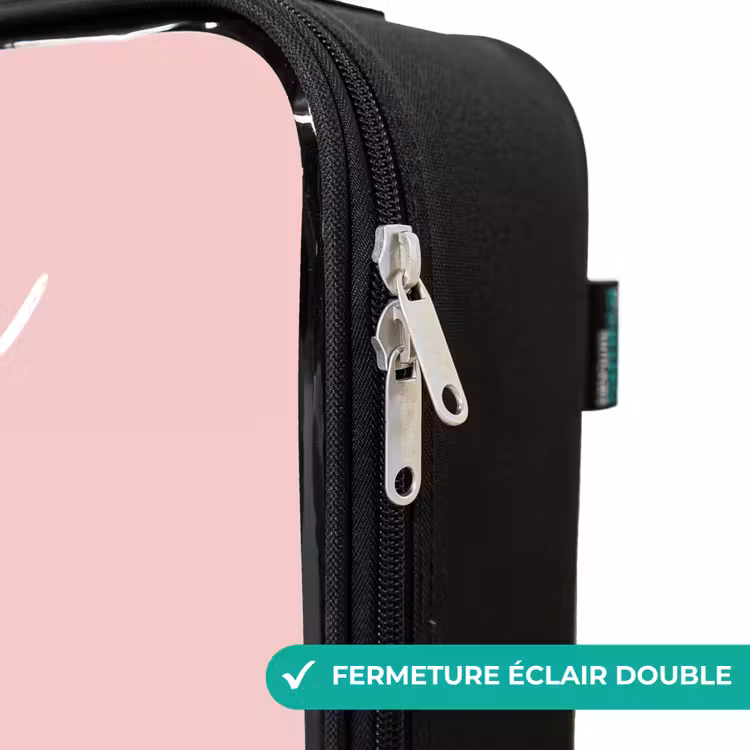 Valise enfant avec nom - Girafe - Cils - Minimaliste - Rose — 6