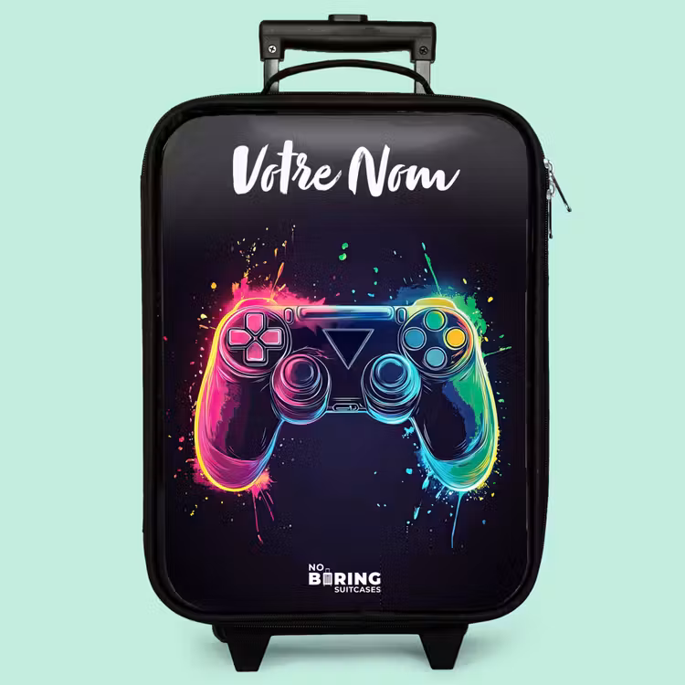 Valise enfant avec nom - Néon - Contrôleur - Éclaboussures de peinture - Jeu — 3