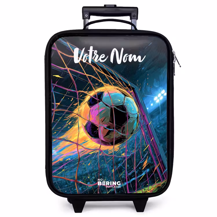 Valise enfant avec nom - Néon - Filet - Football - Coloré — 1