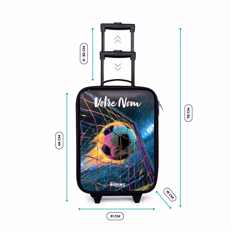 Valise enfant avec nom - Néon - Filet - Football - Coloré — 7