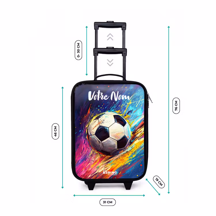 Valise enfant avec nom - Néon - Football - Coloré — 7