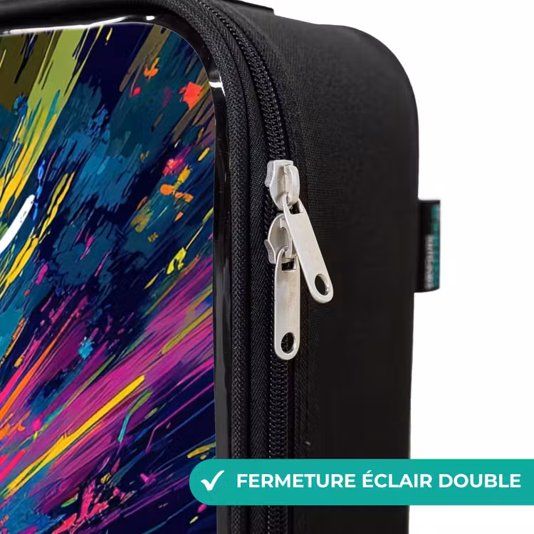 Valise enfant avec nom - Voiture de sport - Vert - Bandes de peinture - Couleurs — 6