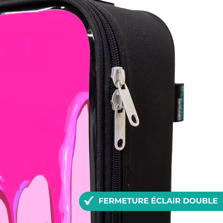 Valise enfant - Peinture - Smiley - Rose — 6