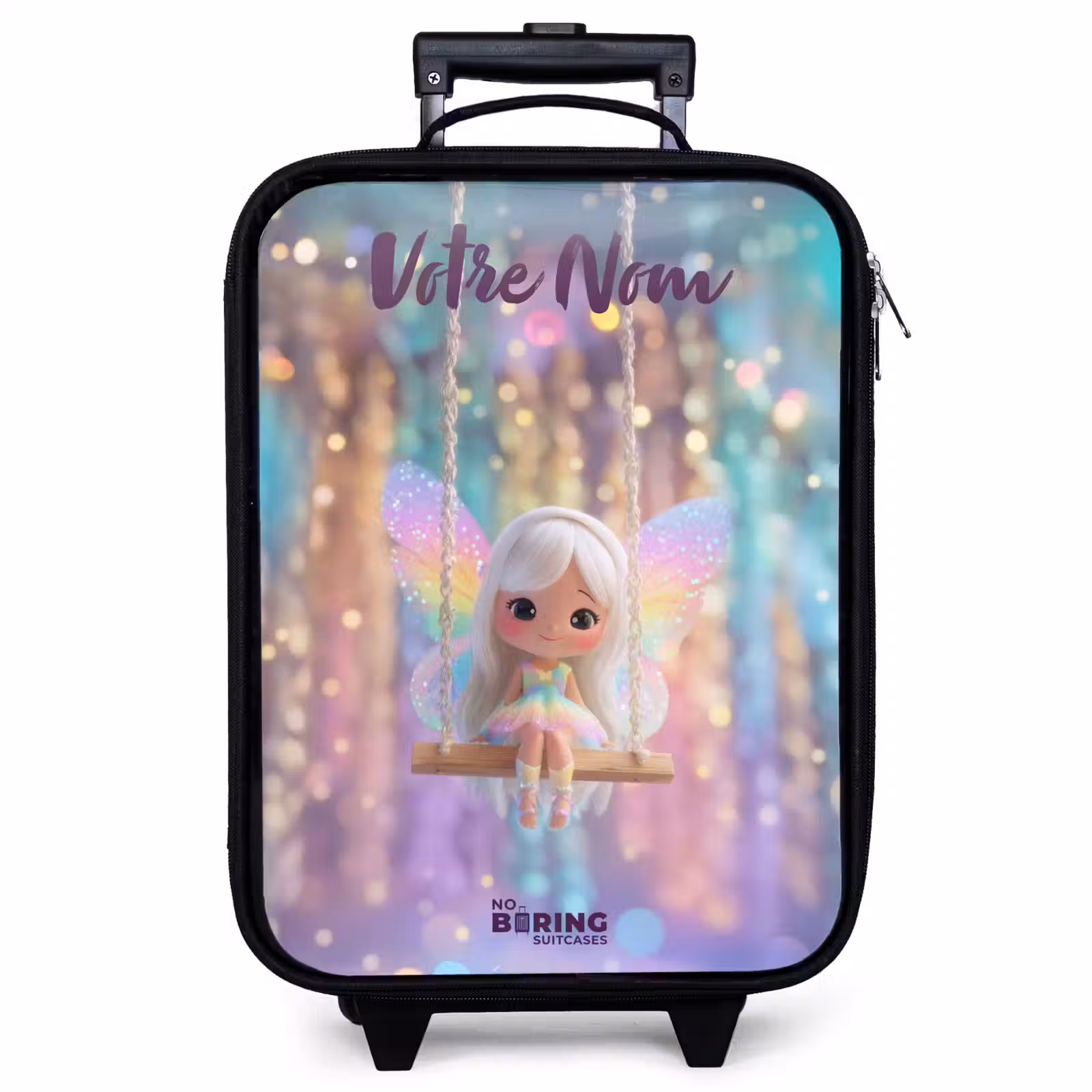Valise enfant avec nom - Fée - Elfe - Arc-en-ciel — 1