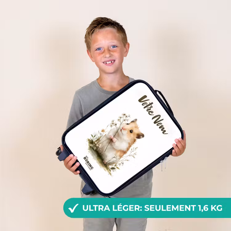 Valise enfant avec nom - Animal - Nature - Hamster — 2