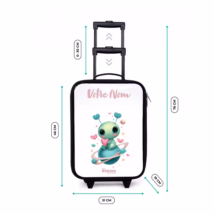 Valise enfant avec nom - Doux petit extraterrestre avec du cœur — 7