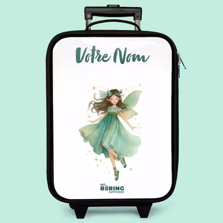Valise enfant avec nom - Elfe vert flottant — 3