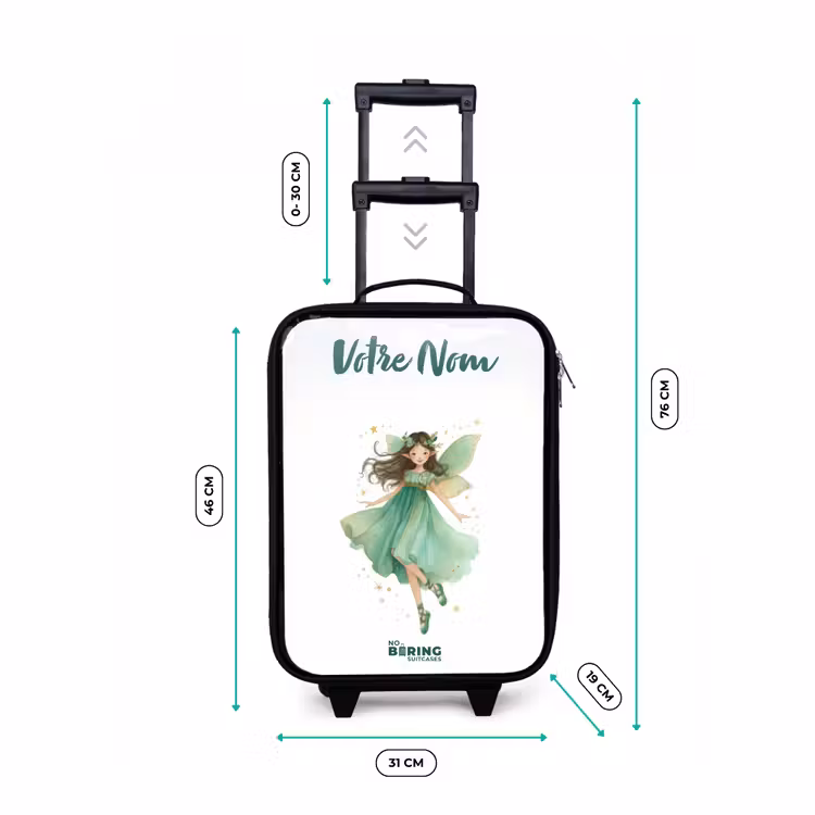 Valise enfant avec nom - Elfe vert flottant — 7