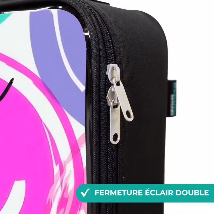 Valise enfant avec nom - Explosion de sourires colorés — 6