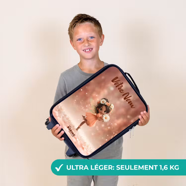 Valise enfant avec nom - Fée avec marguerites — 2