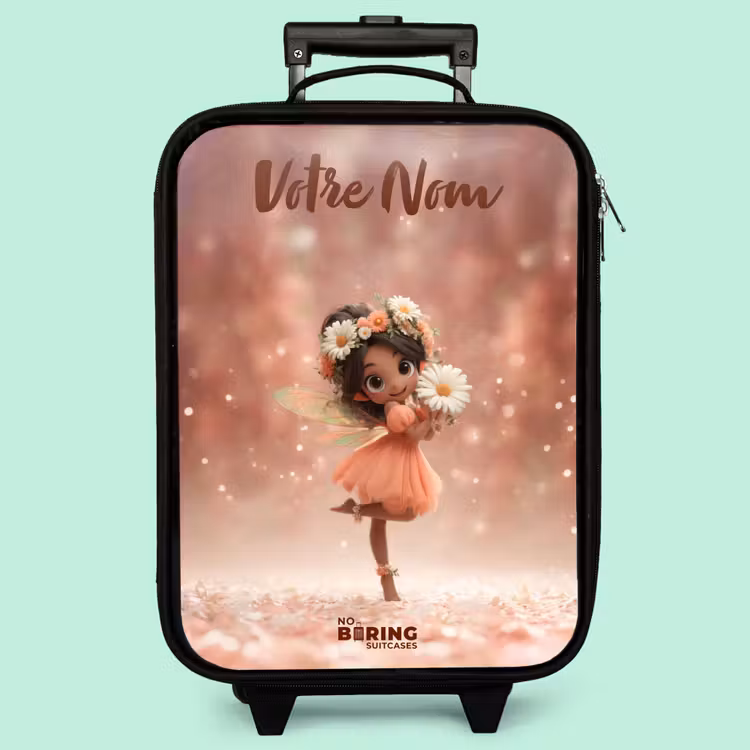 Valise enfant avec nom - Fée avec marguerites — 3
