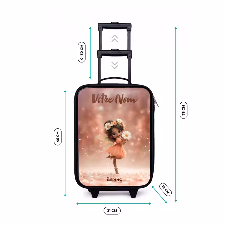 Valise enfant avec nom - Fée avec marguerites — 7