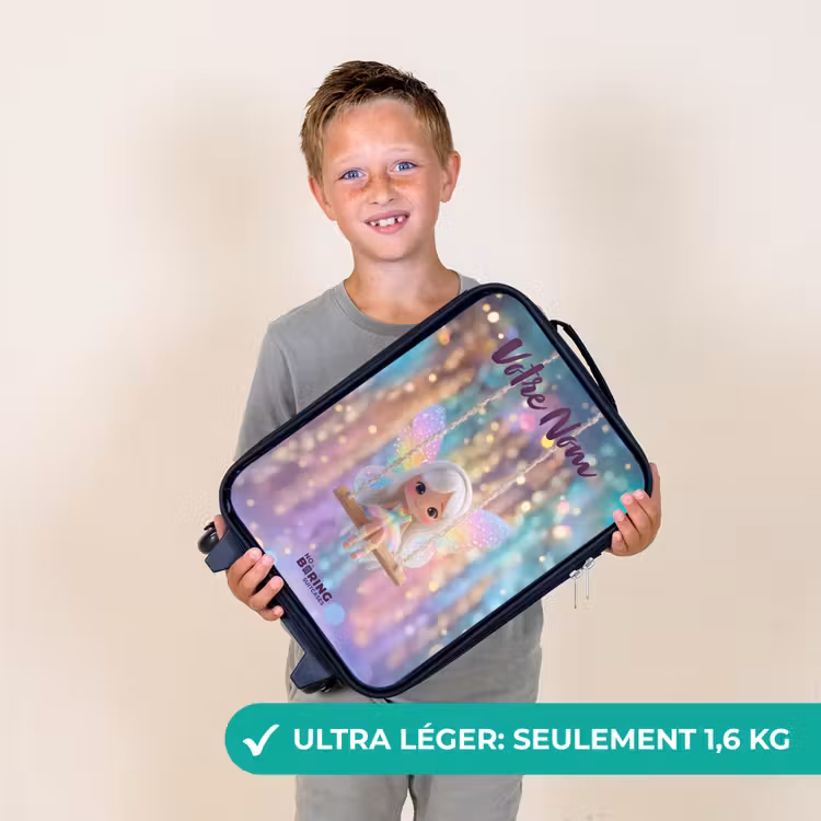 Valise enfant avec nom - Fée - Elfe - Arc-en-ciel — 2