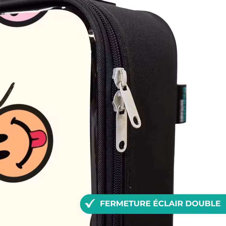Valise enfant avec nom - Mélange de smileys espiègles — 6