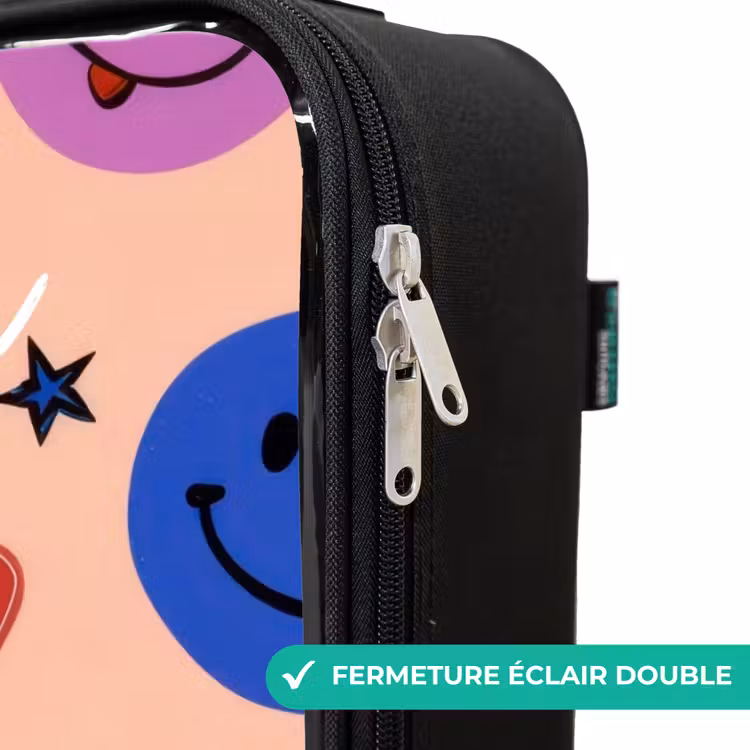 Valise enfant avec nom - Motif Smiley joyeux — 6