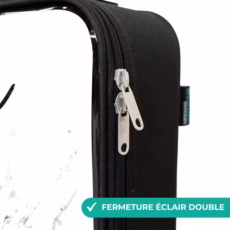 Valise enfant avec nom - Requin attaquant à l'aquarelle — 6
