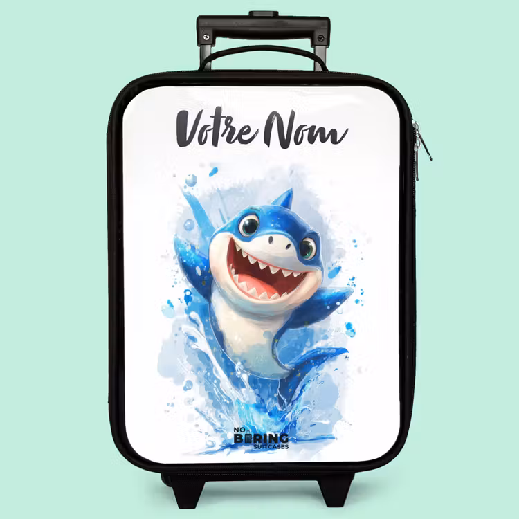 Valise enfant avec nom - Requin - Dents - Eau — 3