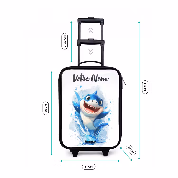 Valise enfant avec nom - Requin - Dents - Eau — 7