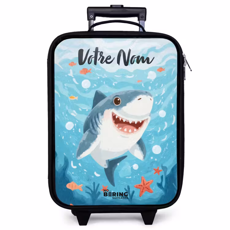 Valise enfant avec nom - Requin - Eau - Mer — 1