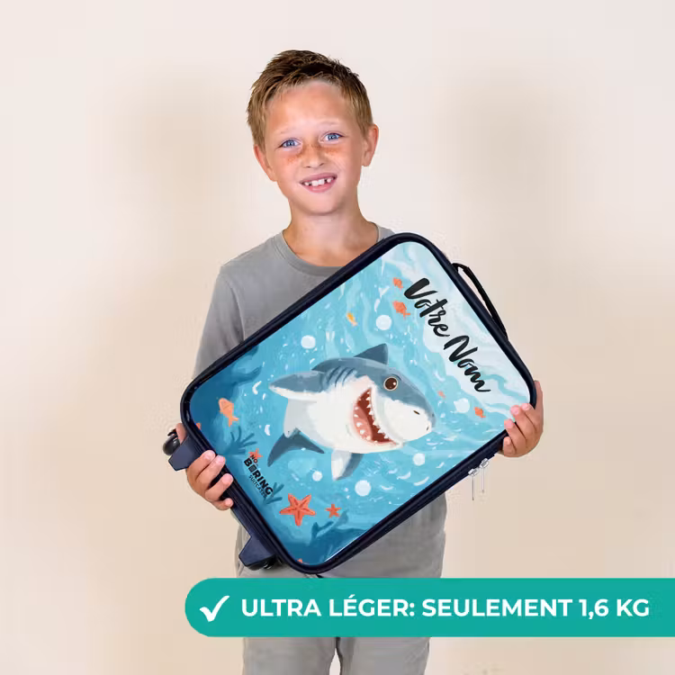 Valise enfant avec nom - Requin - Eau - Mer — 2