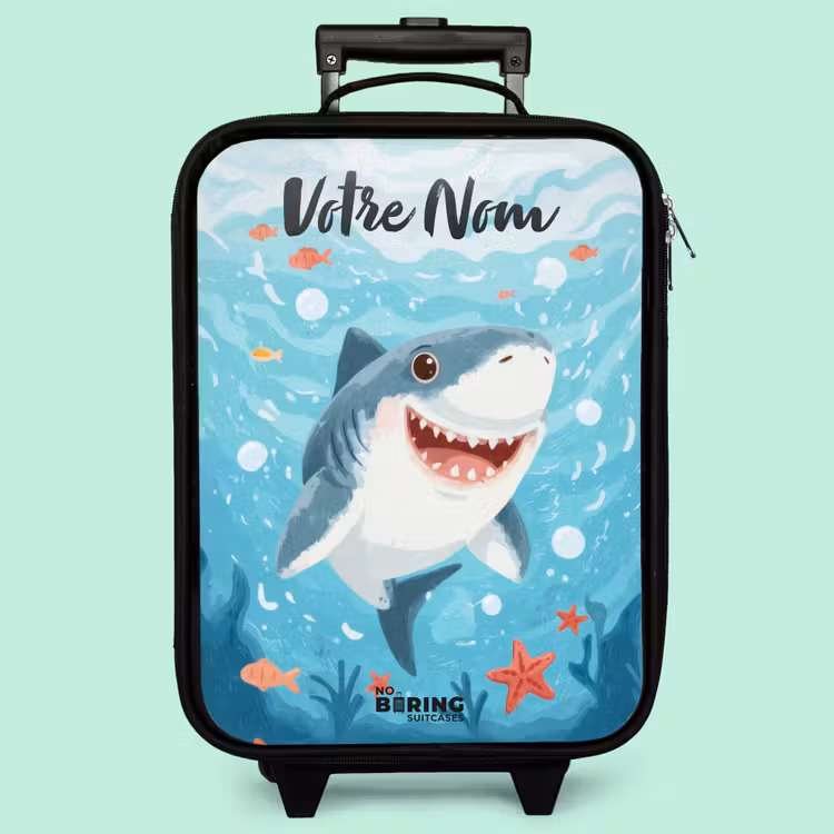 Valise enfant avec nom - Requin - Eau - Mer — 3