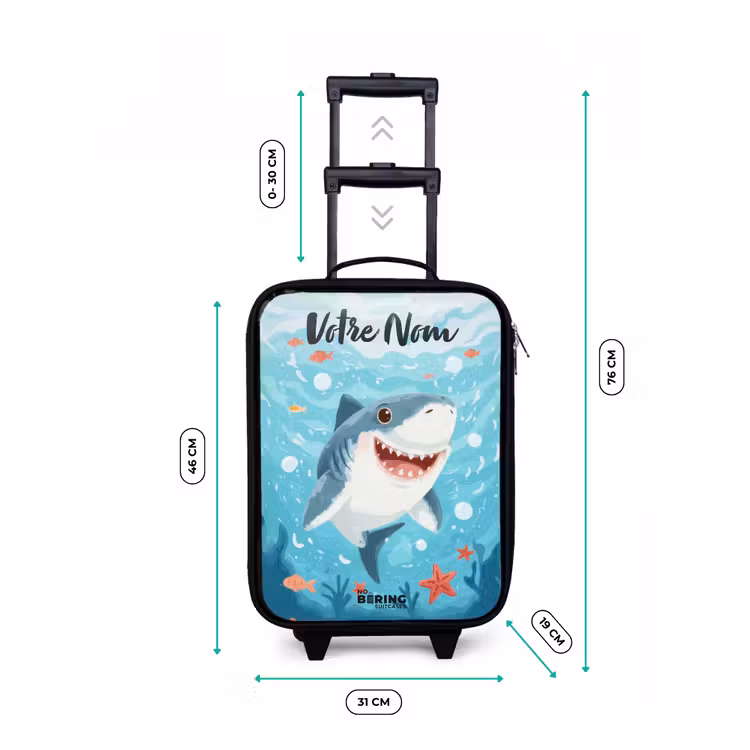 Valise enfant avec nom - Requin - Eau - Mer — 7