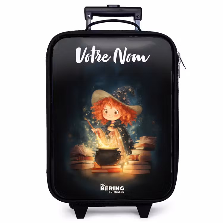 Valise enfant avec nom - Sorcière avec potion étincelante — 1
