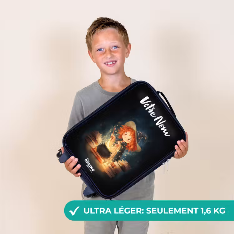 Valise enfant avec nom - Sorcière avec potion étincelante — 2