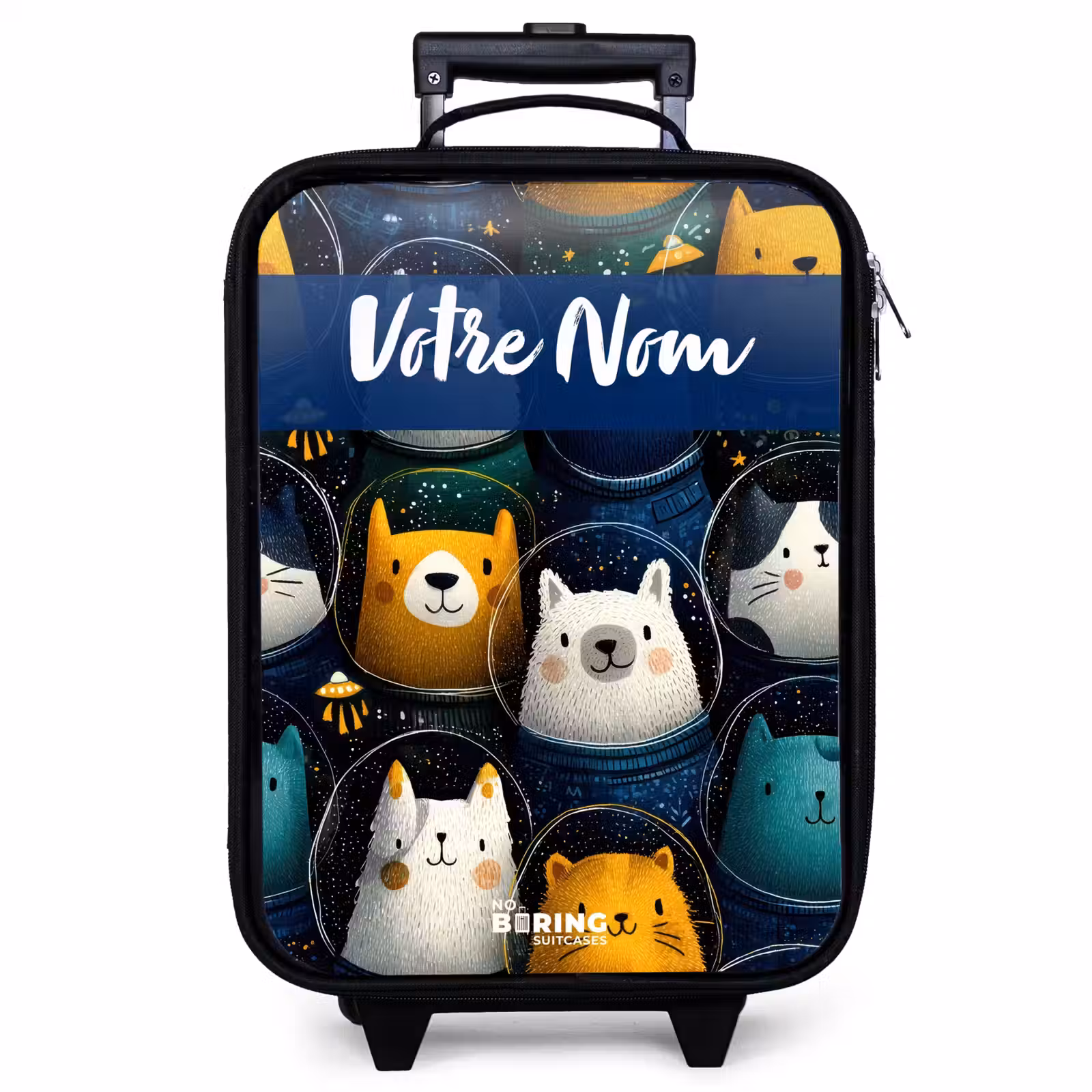 Valise enfant avec nom - Animaux - Étoiles - Planètes - Astronaute — 1