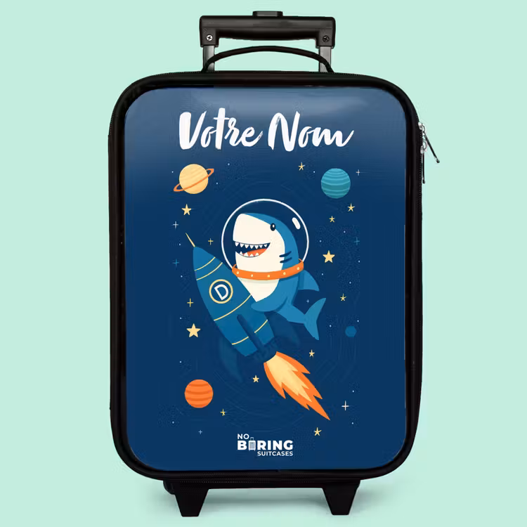 Valise enfant avec nom - Animal - Espace - Planète - Fusée — 3