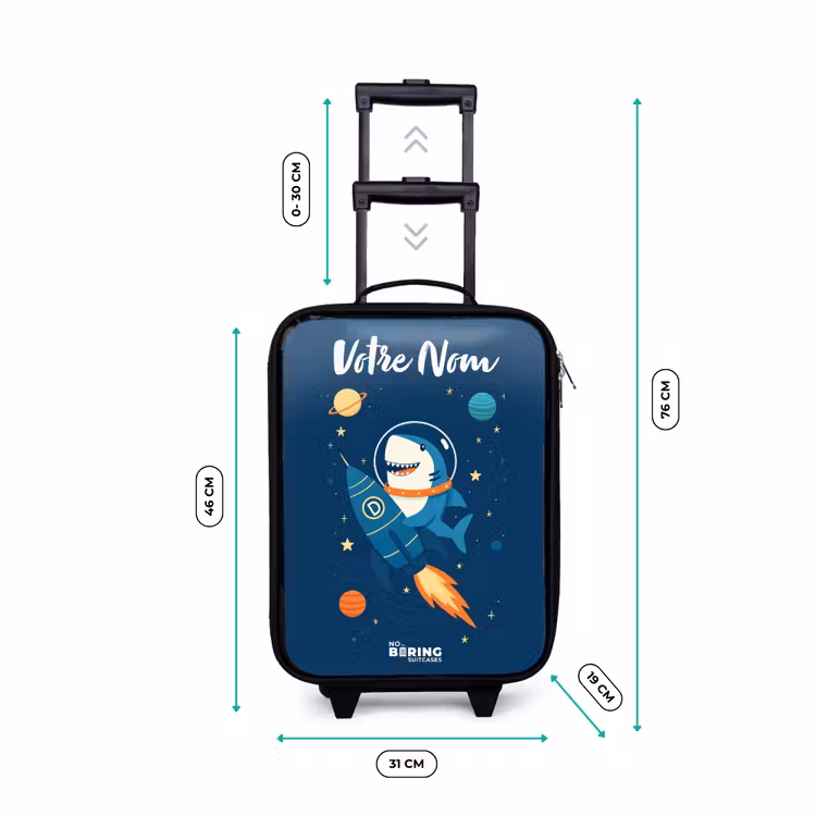 Valise enfant avec nom - Animal - Espace - Planète - Fusée — 7