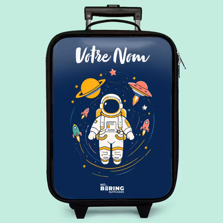 Valise enfant avec nom - Astronaute - Planète - Étoiles - Fusée — 3