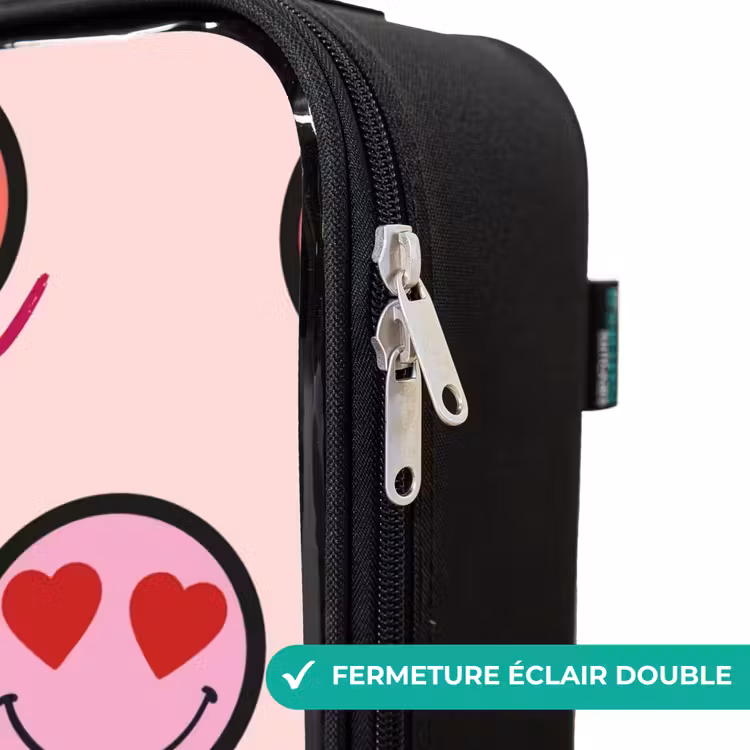 Valise enfant avec nom - Coeur - Smiley - Motif — 6