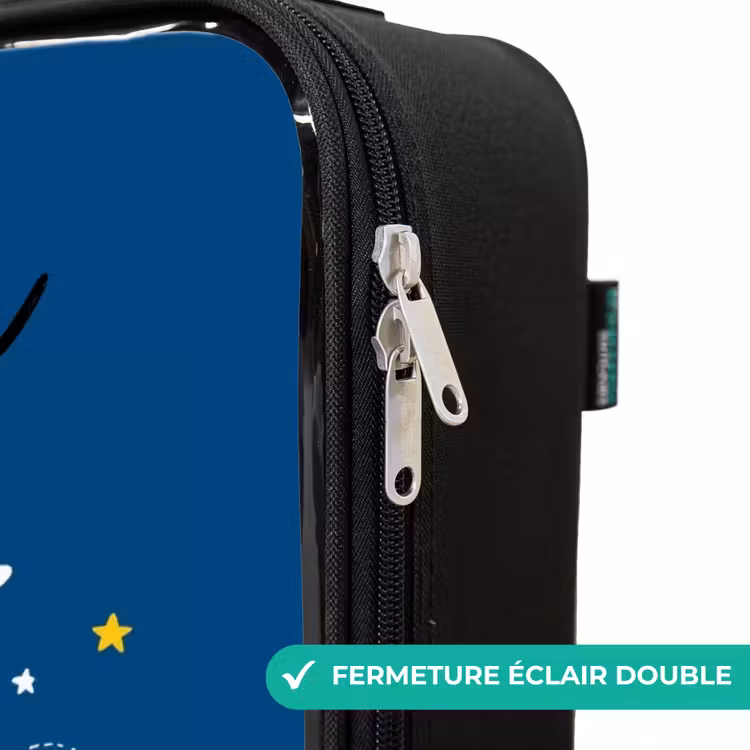 Valise enfant avec nom - Dino - Planète - Étoile - Bleu — 6