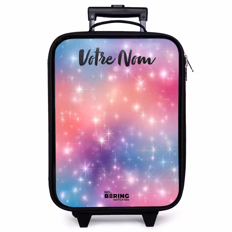 Valise enfant avec nom - Étoiles - Abstrait - Couleurs — 1