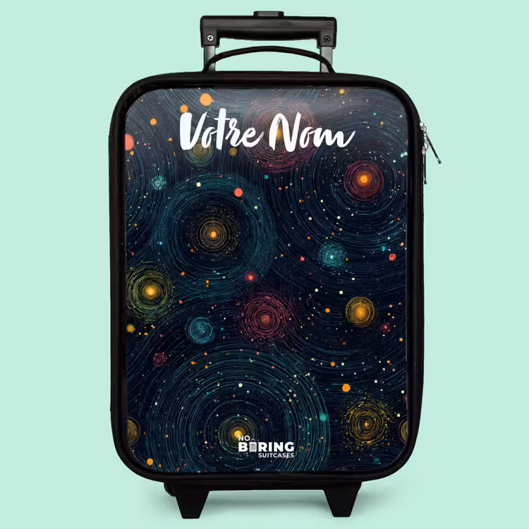Valise enfant avec nom - Étoiles - Planètes - Colorées — 3