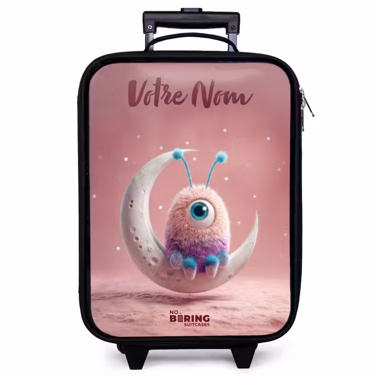 Valise enfant avec nom - Fauteuil à bascule avec Fluffy Weasel — 1