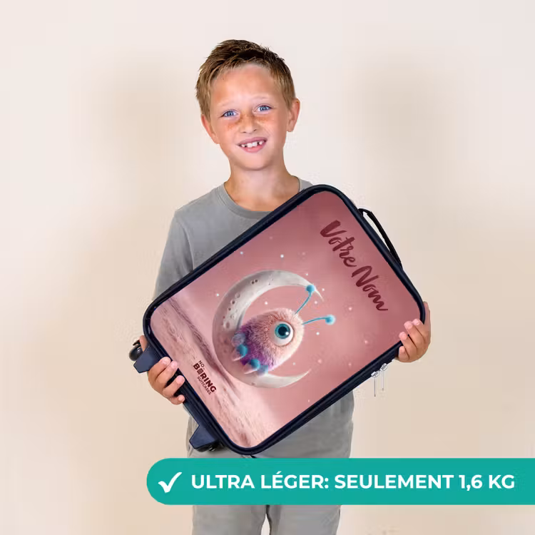 Valise enfant avec nom - Fauteuil à bascule avec Fluffy Weasel — 2