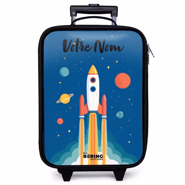 Valise enfant avec nom - Fusée - Planète - Étoiles - Multicolore — 1