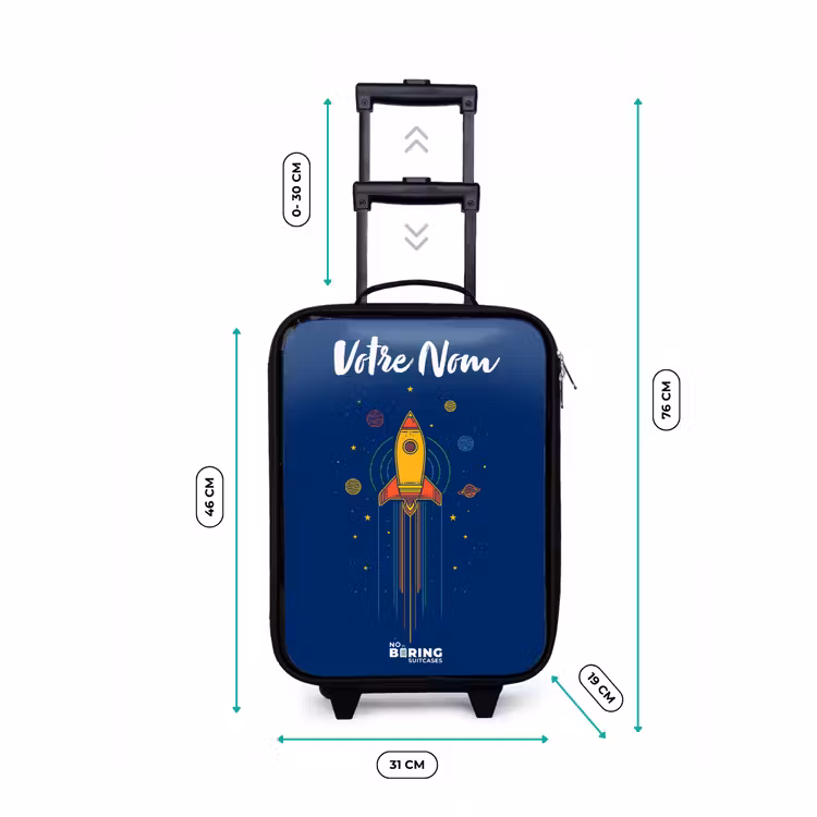 Valise enfant avec nom - Fusée - Planètes - Étoiles — 7