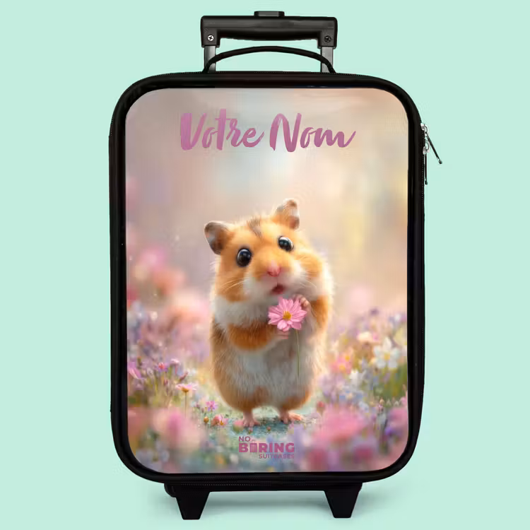 Valise enfant avec nom - Hamster - Fleur - Nature - Animal — 3