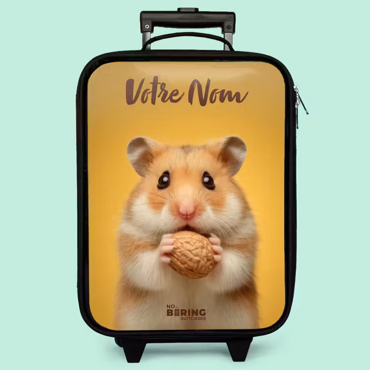 Valise enfant avec nom - Hamster - Noyer - Animal — 3