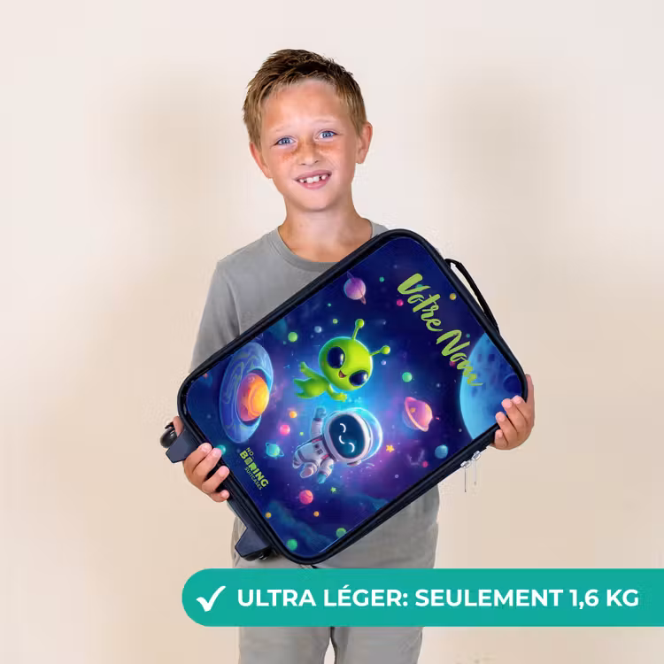 Valise enfant avec nom - Joyeuse rencontre dans l'espace — 2