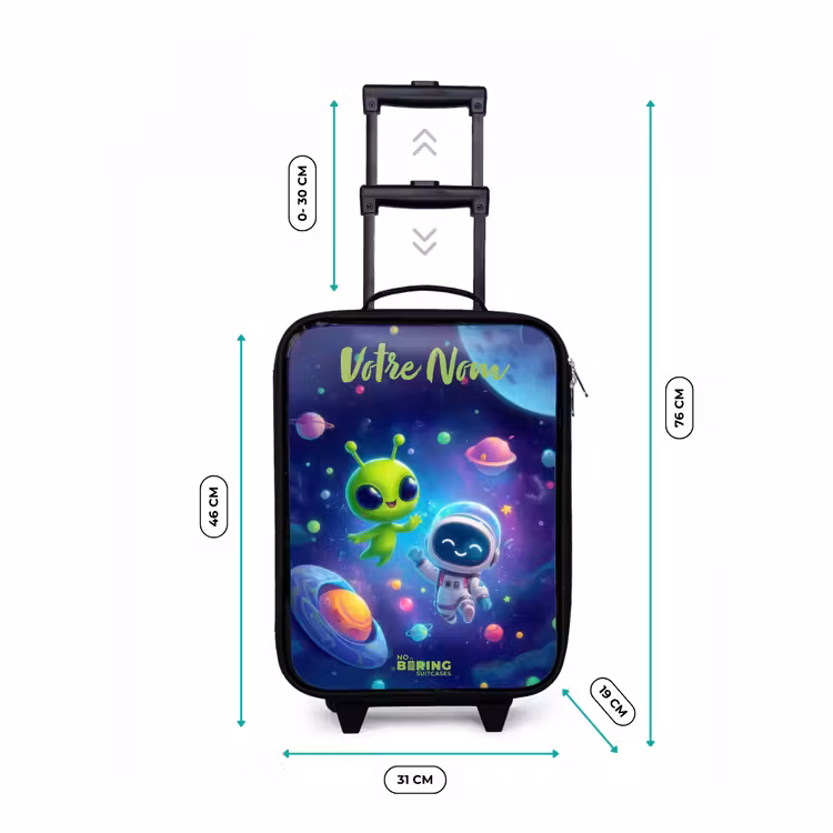 Valise enfant avec nom - Joyeuse rencontre dans l'espace — 7