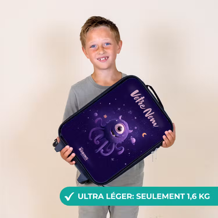 Valise enfant avec nom - Monstre cosmique à tentacules — 2